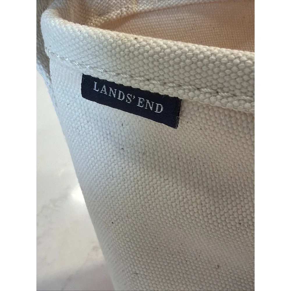 Lands End Halloween Canvas Bucket Tote Bag Jack-0- Lantern 